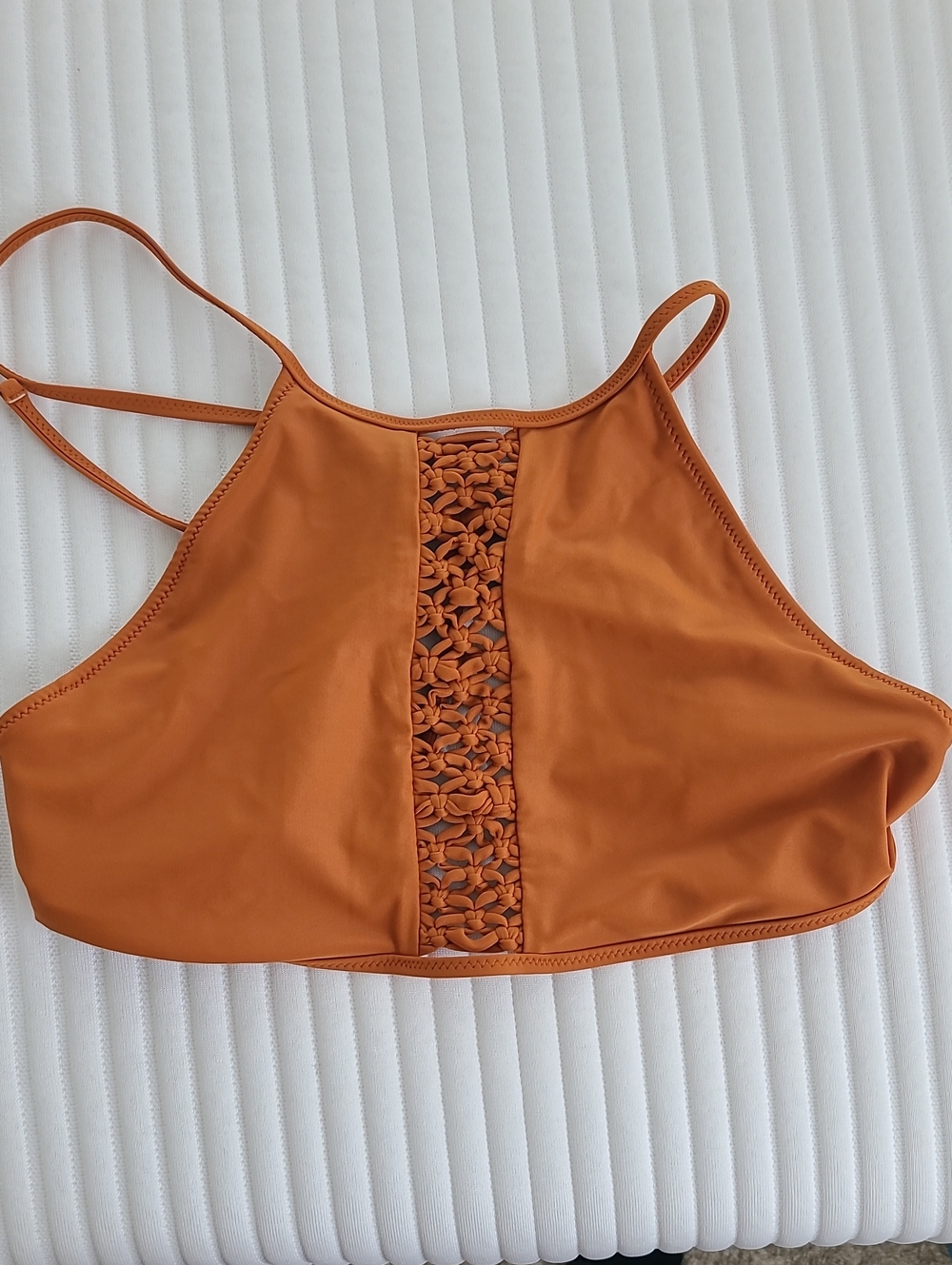 Aerie Rust Halter Swimsuit Top